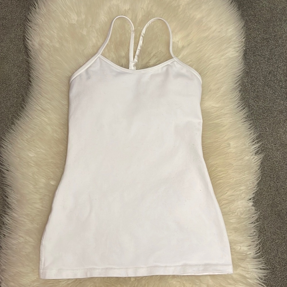 Lululemon Power Y White Tank